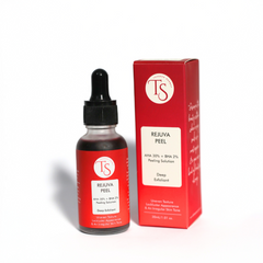 AHA BHA serum dropper on clean surface with ingredient callouts for glycolic and salicylic acid