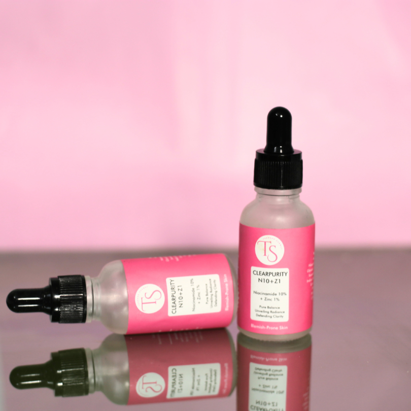 Open serum bottle with dropper and smooth, fast-absorbing texture visuals