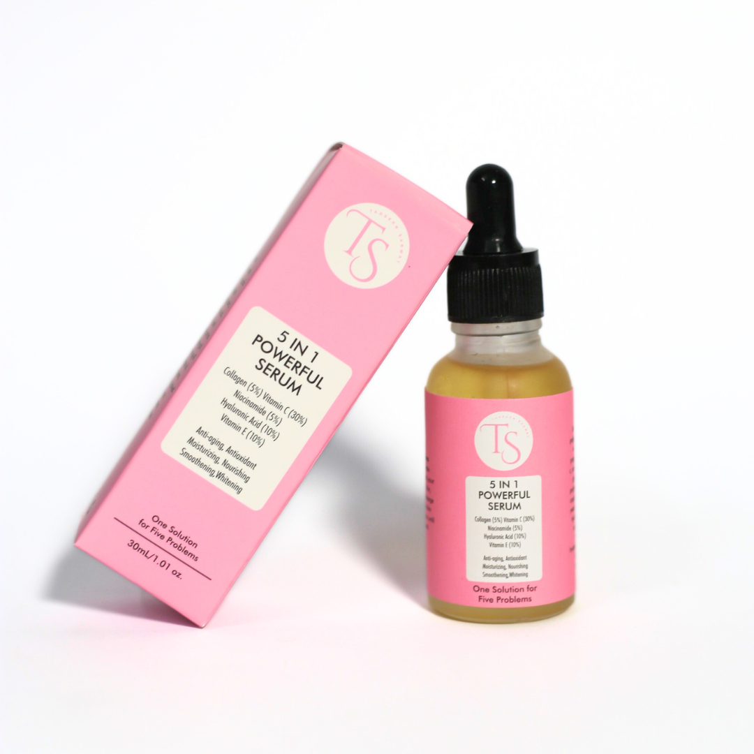Niacinamide serum bottle styled with oil-control icons and smooth skin texture in background