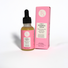Close-up of niacinamide serum dropper above smooth, refined skin with pore reduction graphic