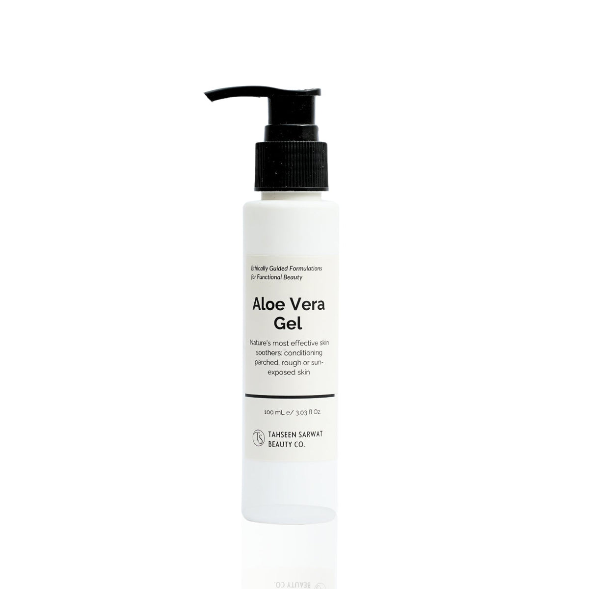 A pump bottle of TS Beauty Aloe Vera Gel.